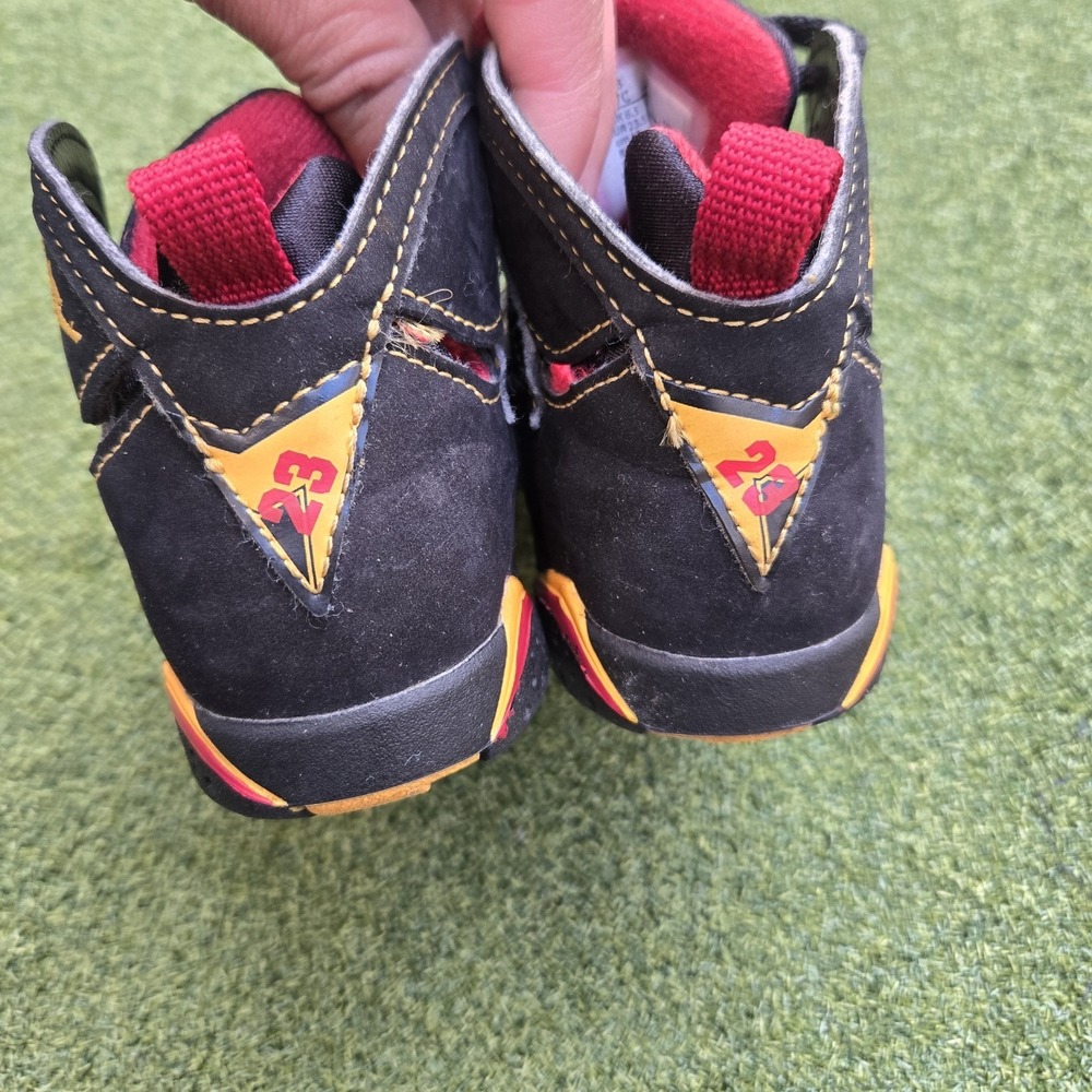 Nike Air Jordan 7C Citrus Black Toddler High Top - Picture 4 of 8